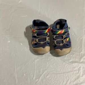 Keen Navy Kids Sandals with Rainbow Straps 997